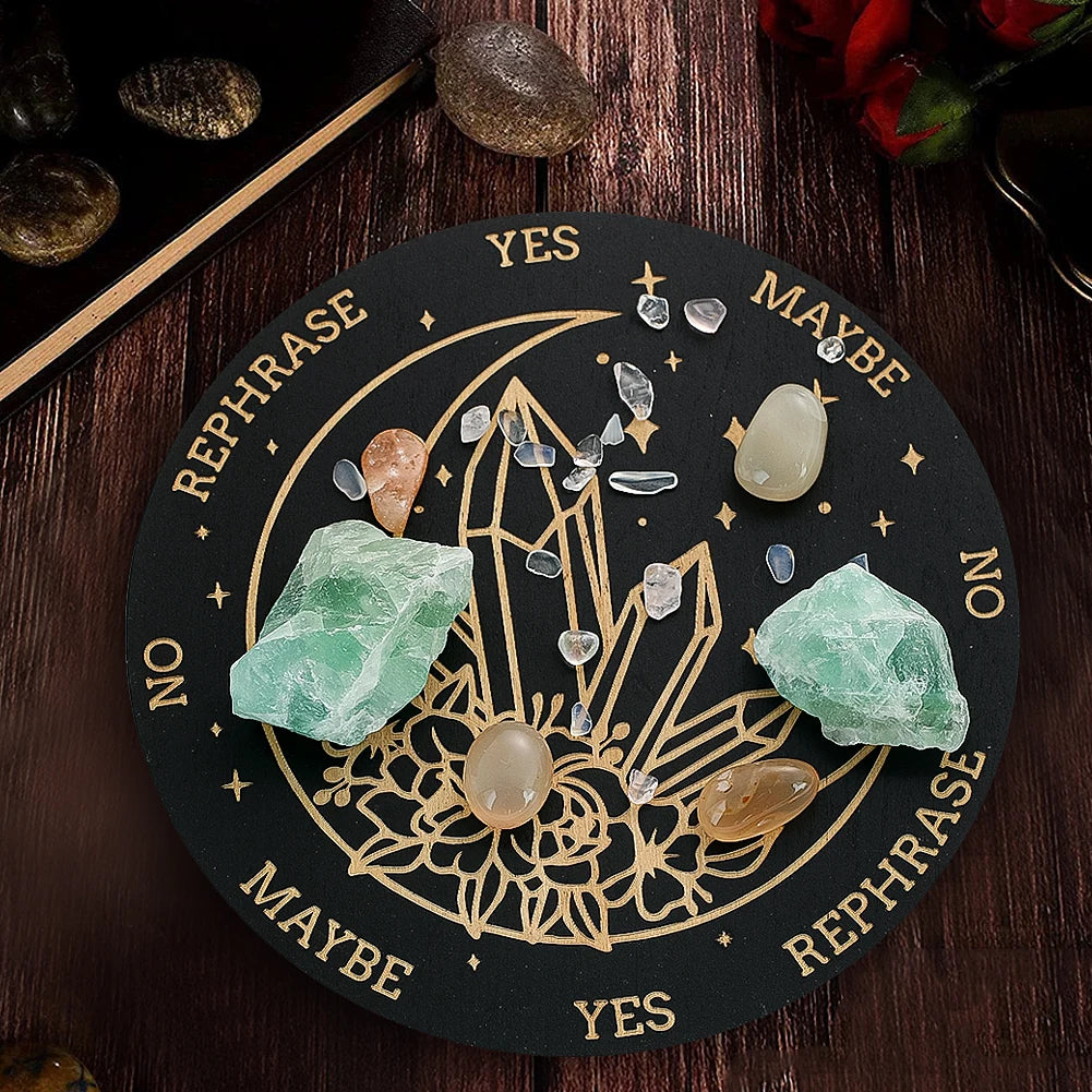 Planche Radiesthésie en Bois Motif Cristal