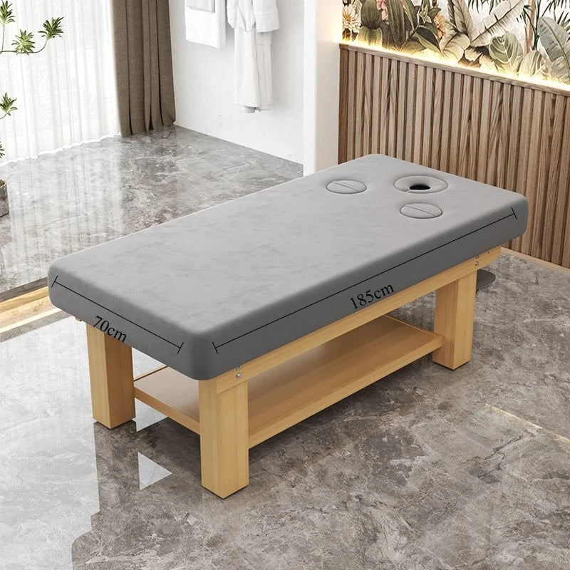 Table de Massage Fixe en Bois Massif