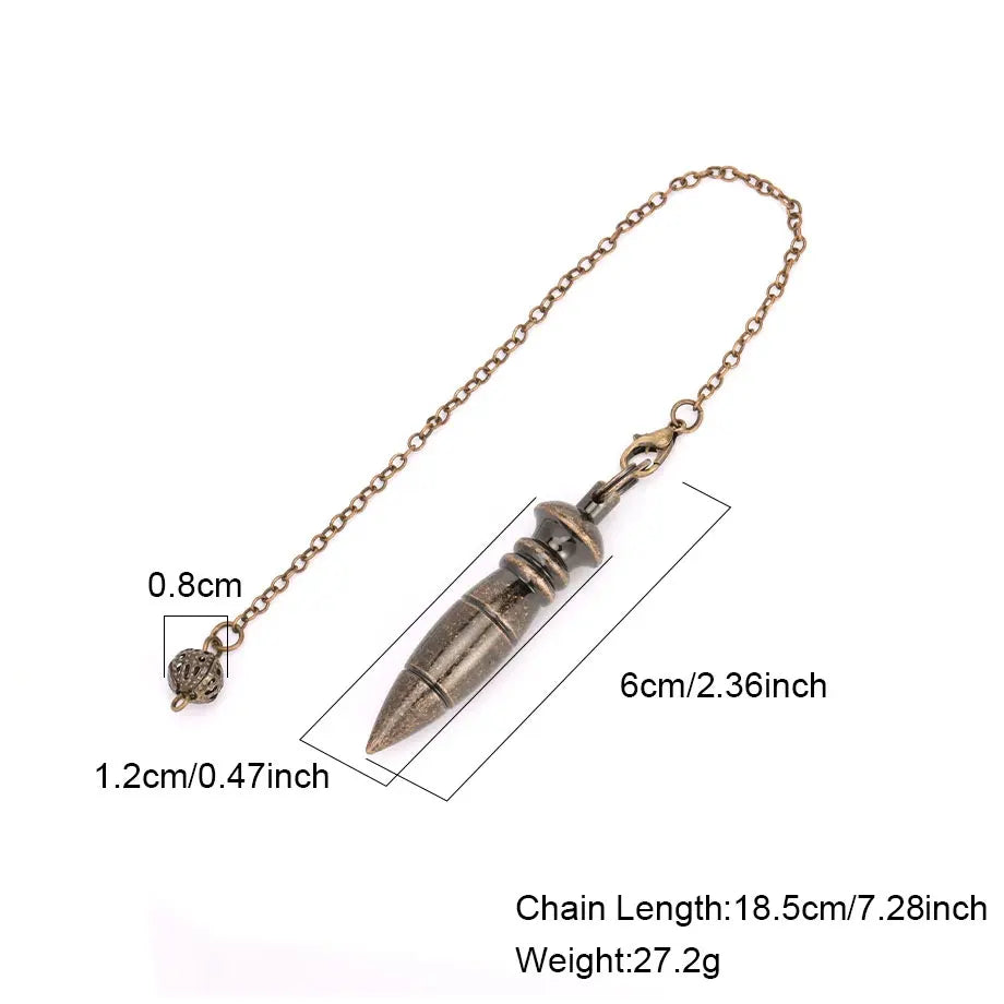 Pendule Divinatoire Radiesthésie Metal Reiki Égyptien Professionnel