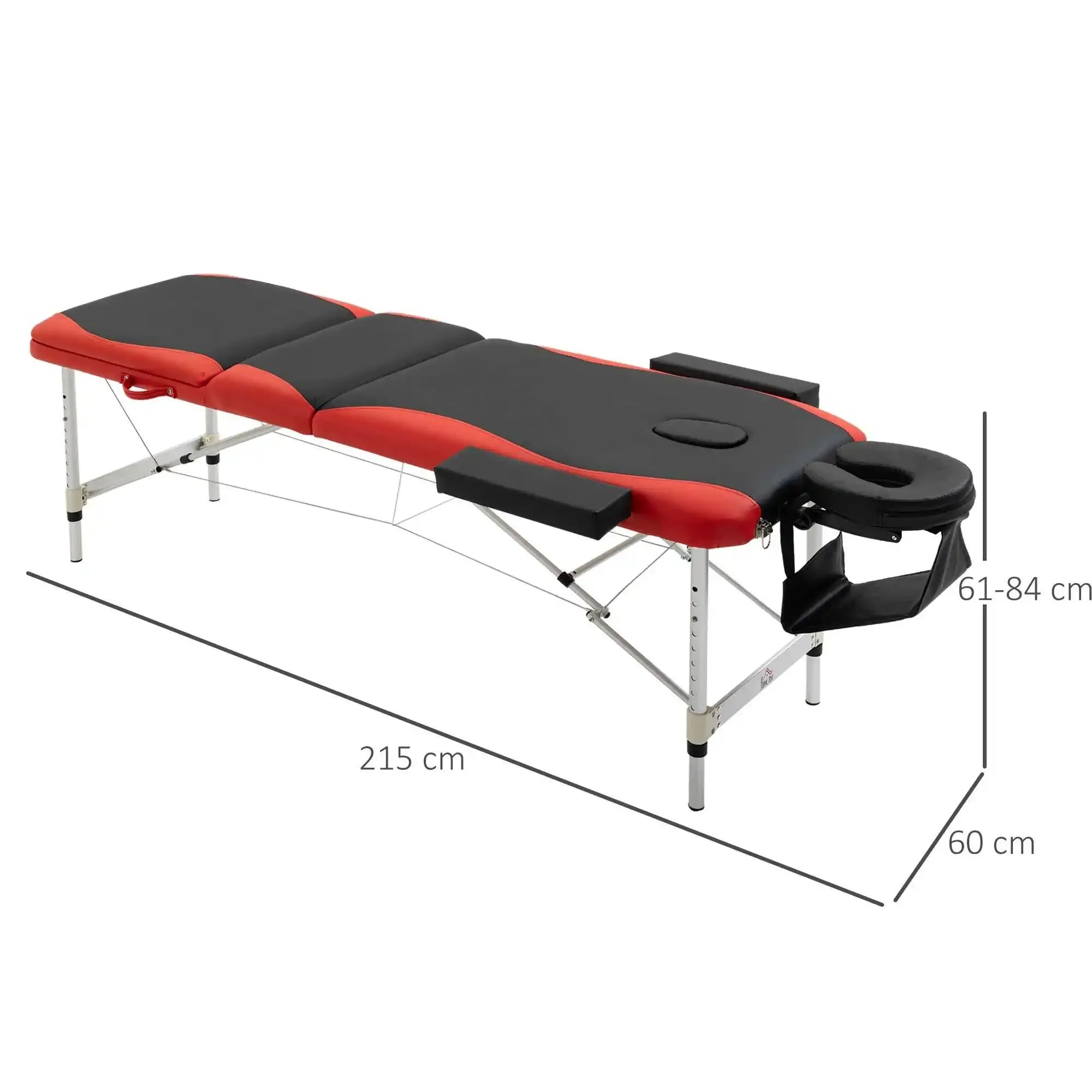 Table de Massage Pliante Aluminium 215x60x61-84 cm