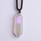 Pendentif en Rose Quartz Naturelle Forme Cristal