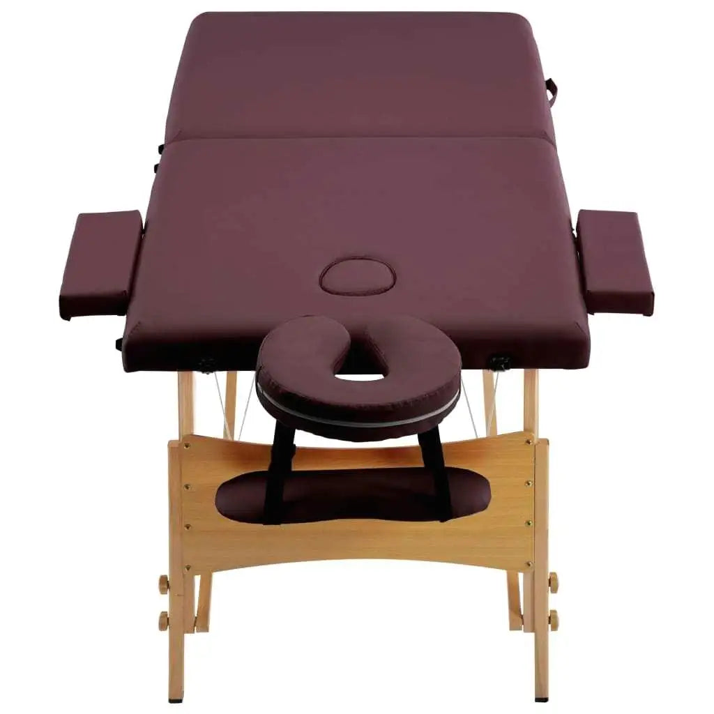 Table de Massage Pliante Bordeaux Bois