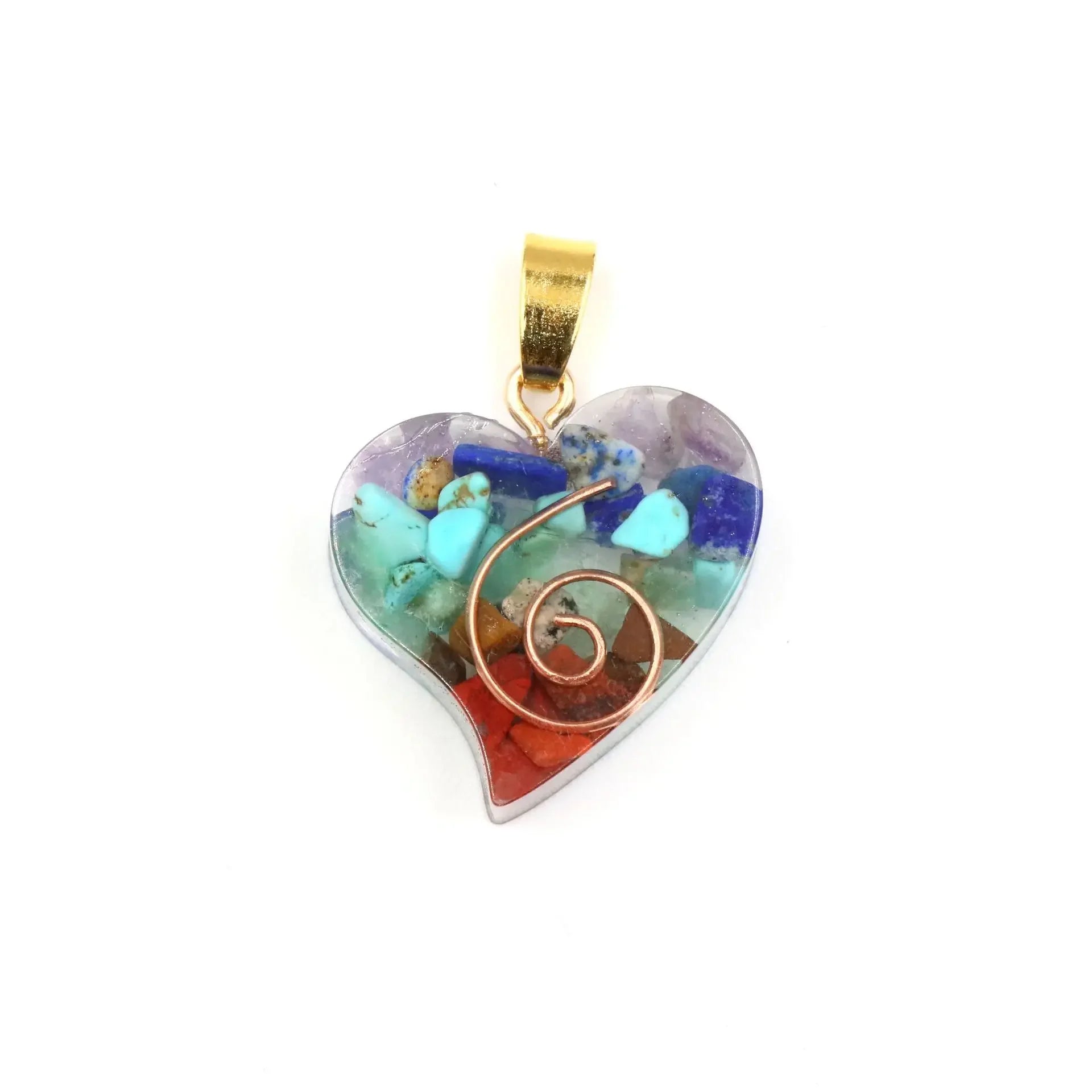 Pendentif Orgonite Coeur