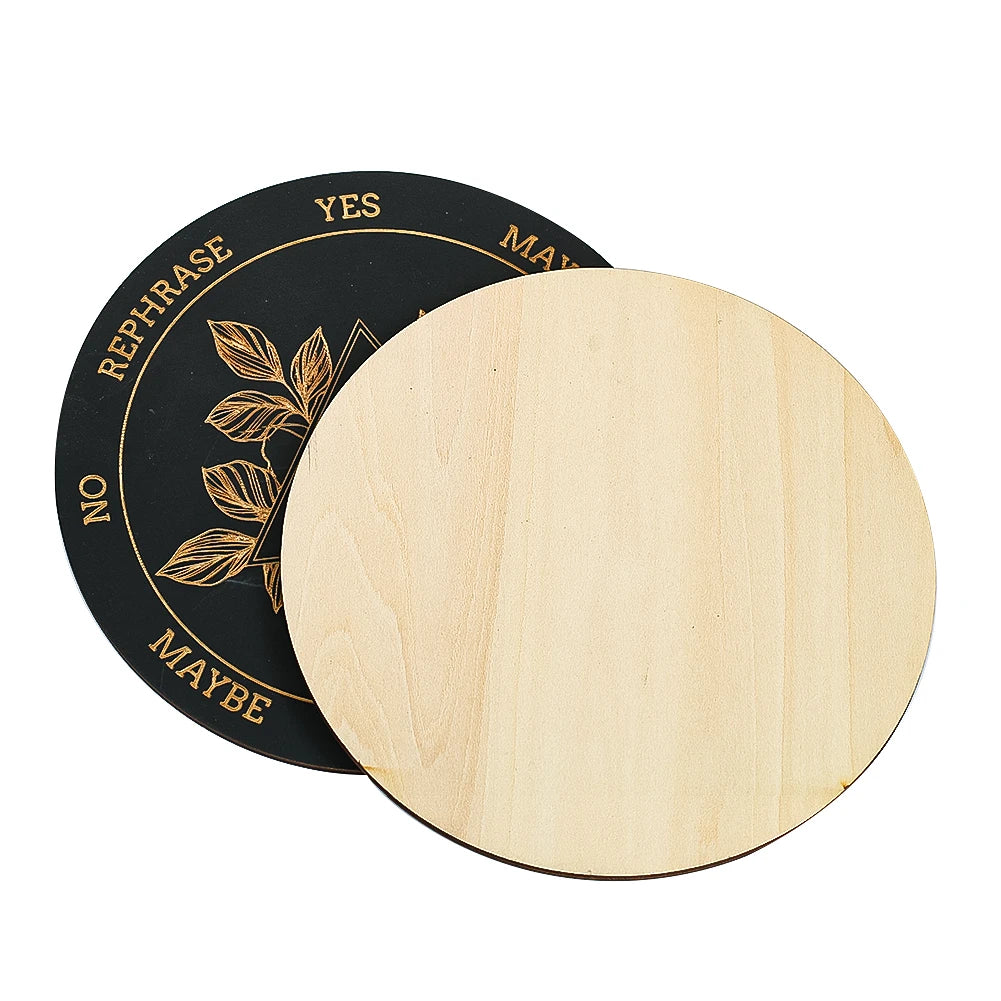 Planche Radiesthésie en Bois Motifs Œil Sacré & Triangle Mystique