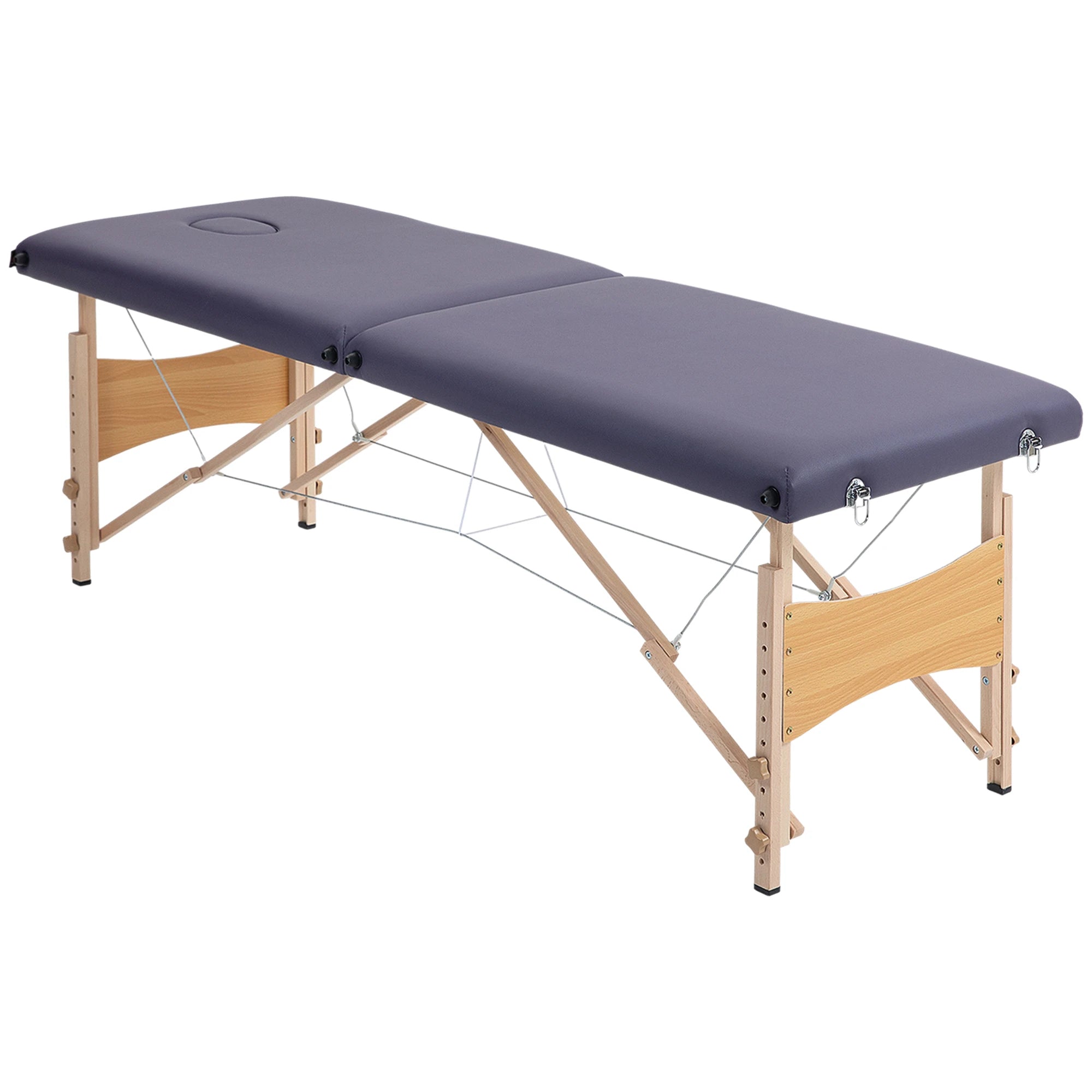 Table de Massage Pliante Légère Bois 186X60X58-81 cm
