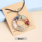 Collier avec Pendentif Arbre de Vie Pierre Naturelle