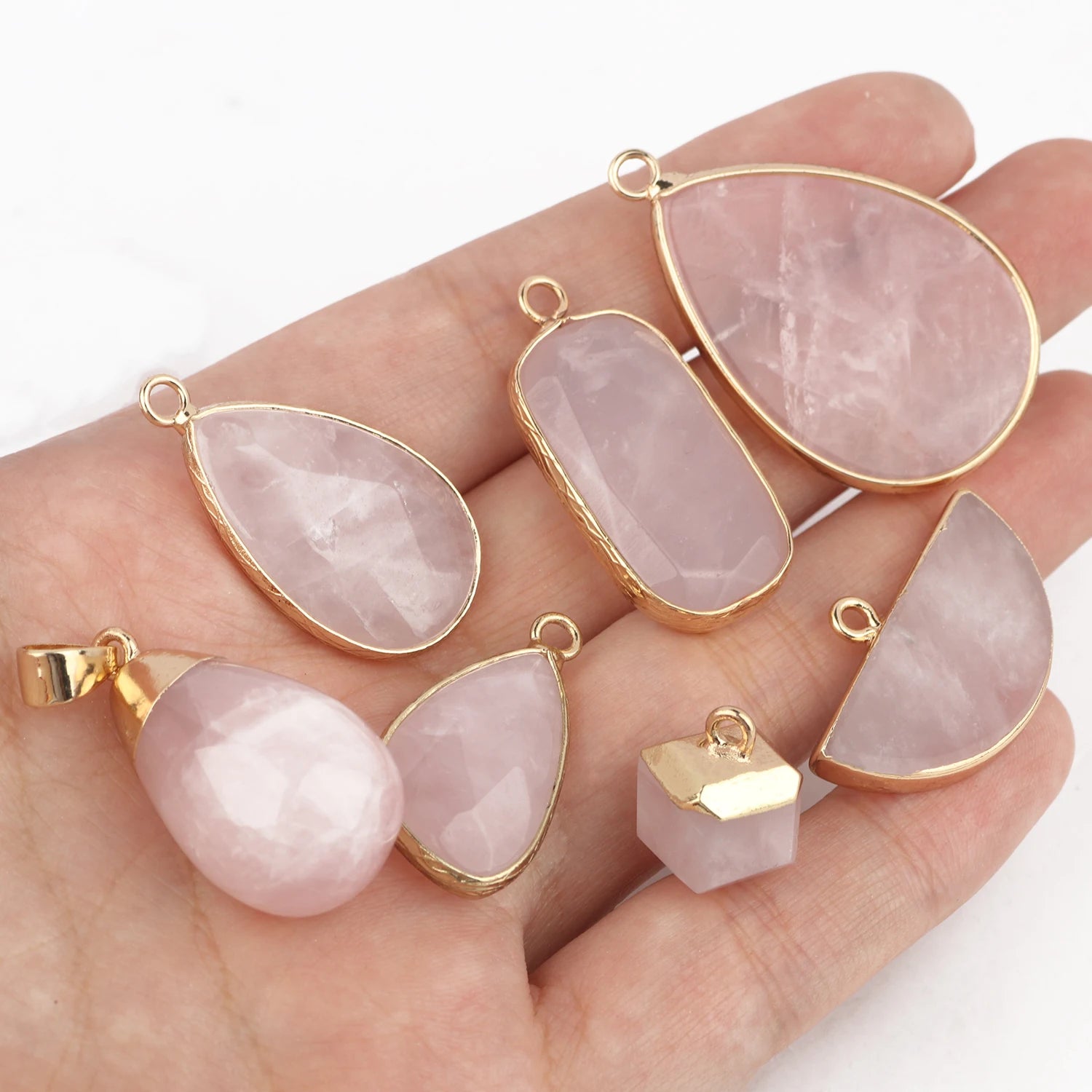 Pendentif Quartz Rose Pierre Naturelle