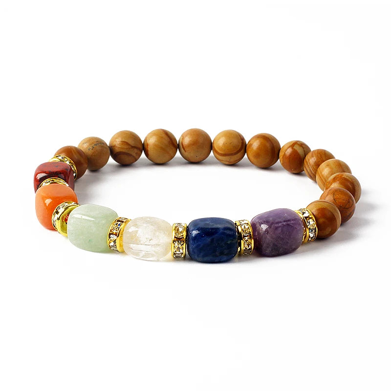 Bracelet 7 Chakras en Pierres Naturelles
