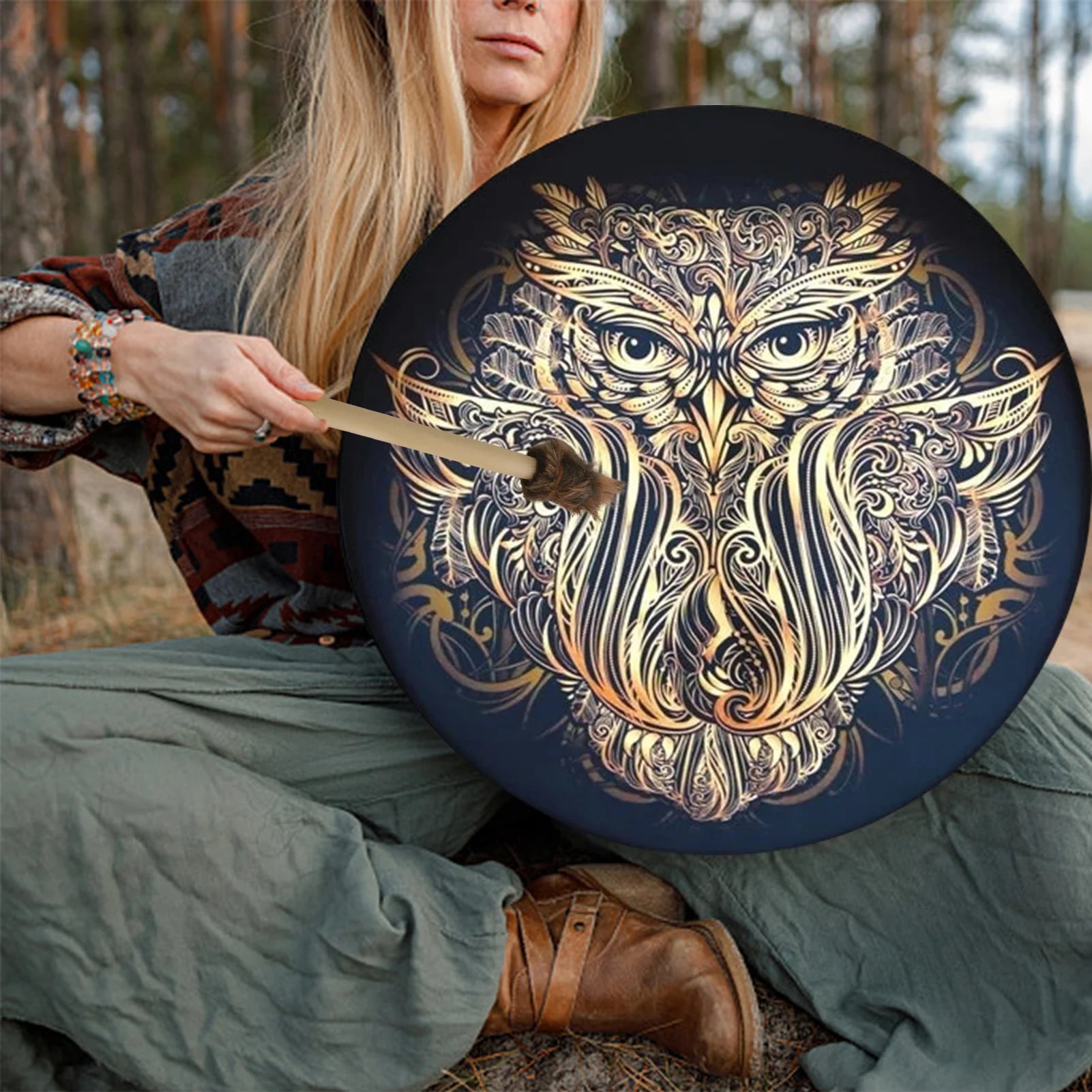 Tambour Chamanique Hibou