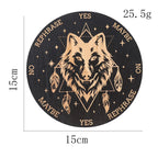 Planche Radiesthésie en Bois Motif Loup
