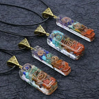 Pendentif Collier Orgonite Hexagone