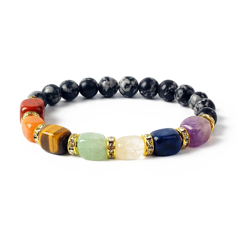 Bracelet 7 Chakras en Pierres Naturelles