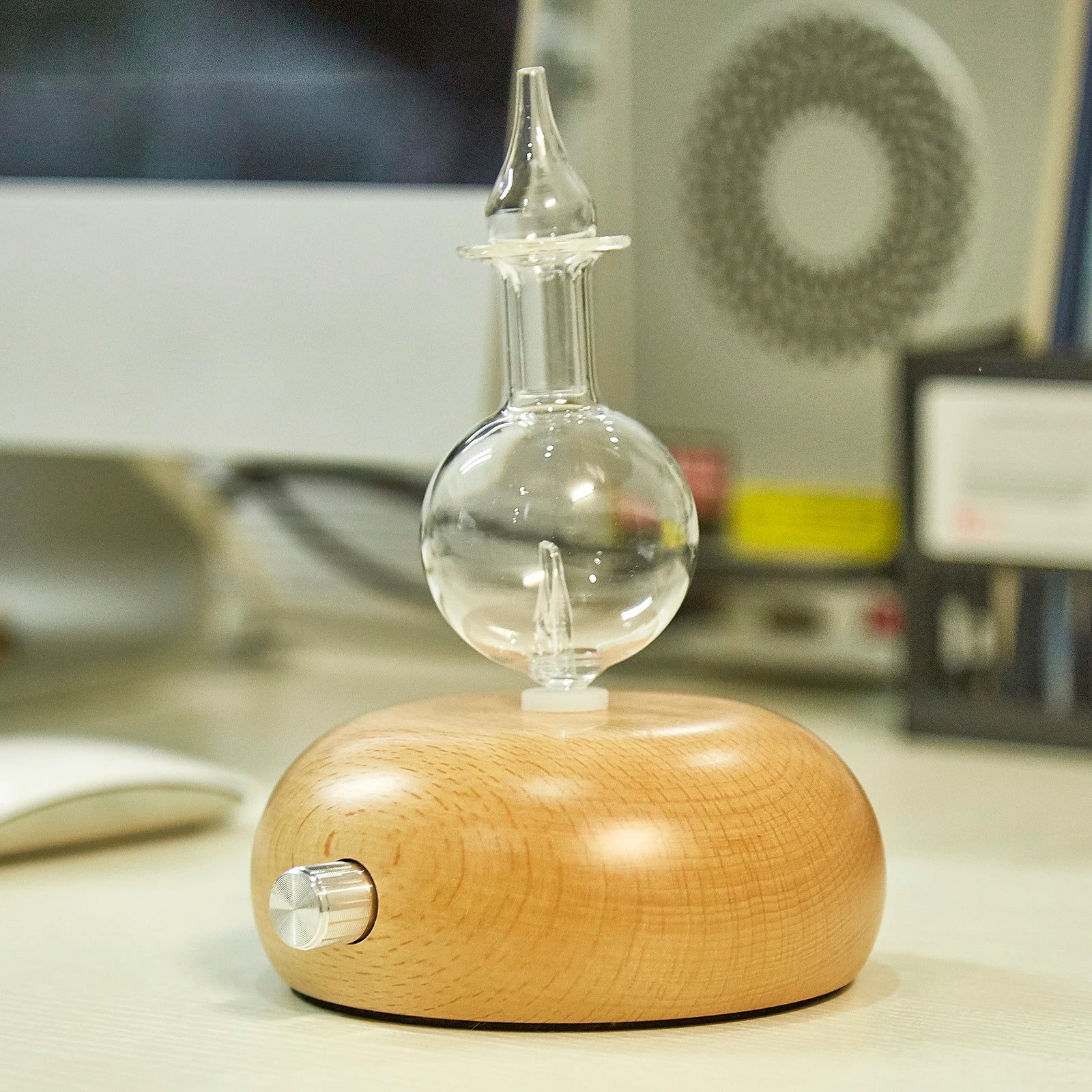 Diffuseur Huile Essentielle Bois et Verre Souflé