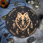 Planche Radiesthésie en Bois Motif Loup