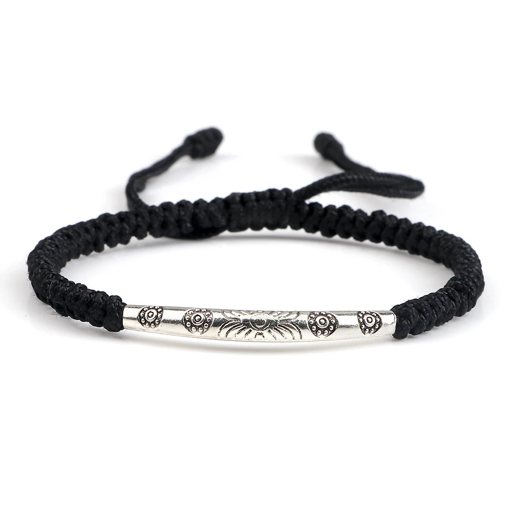 Bracelet Tibétain Cordon Tressé