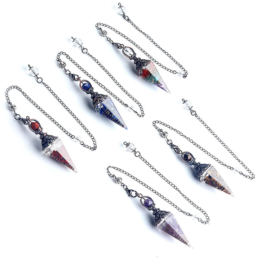 Pendule Divinatoire Radiesthésie Ésotérique à Pointe Conique