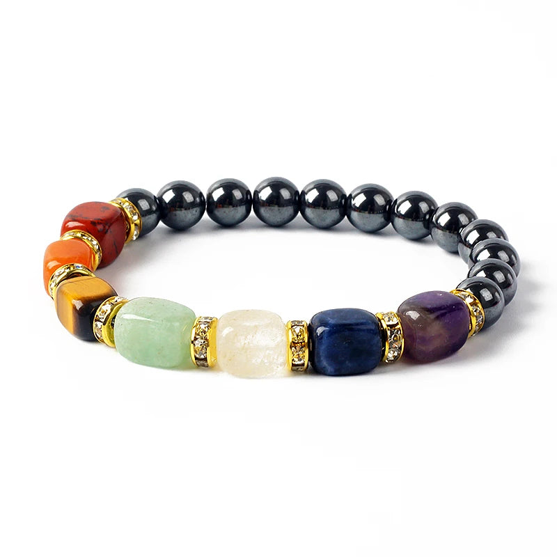 Bracelet 7 Chakras en Pierres Naturelles