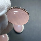 Pendentif en Quartz Rose Ovale