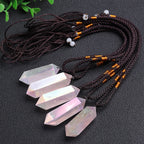 Pendentif en Rose Quartz Naturelle Forme Cristal
