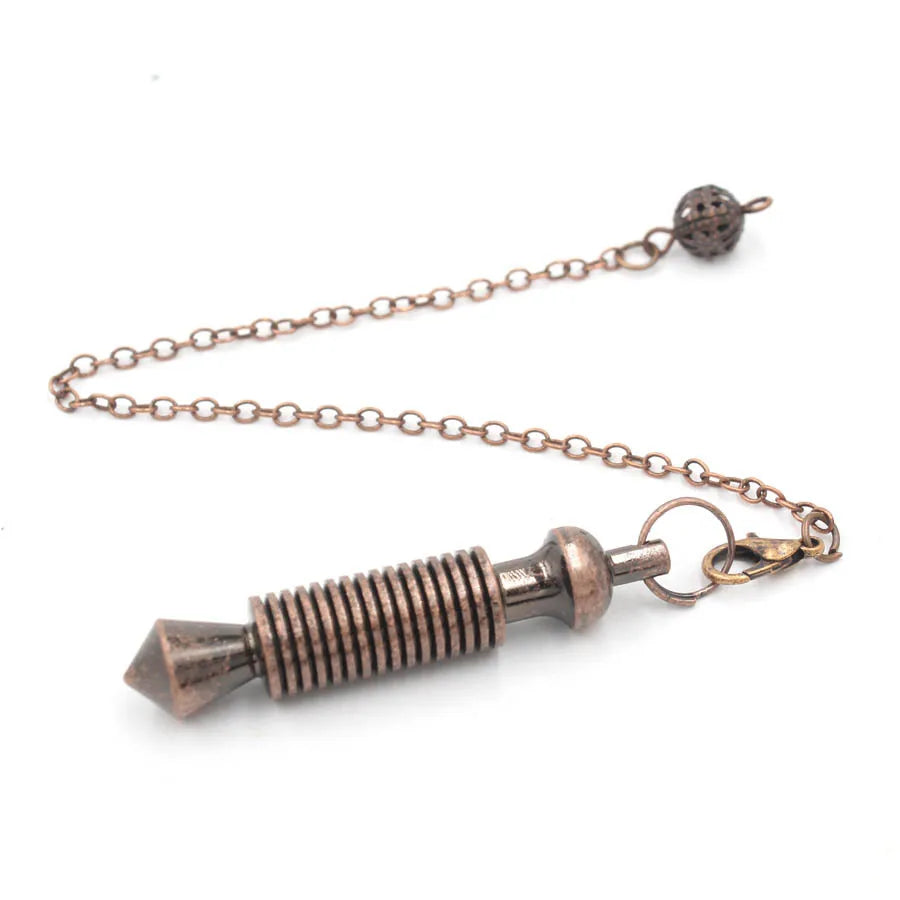 Pendule Divinatoire Radiesthésie Metal Spiral