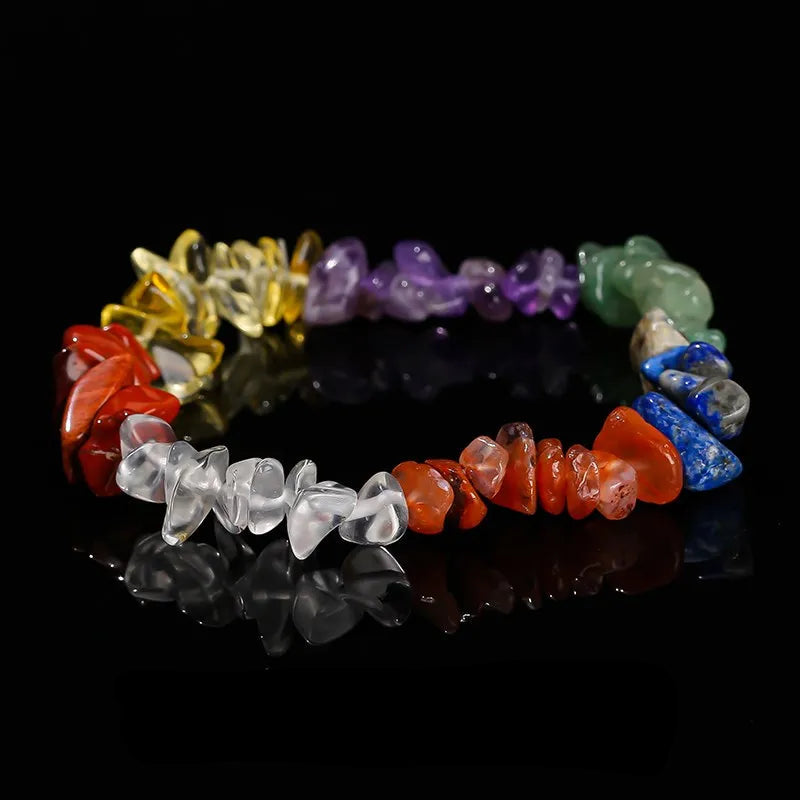 Bracelet 7 Chakras Pierres Brutes