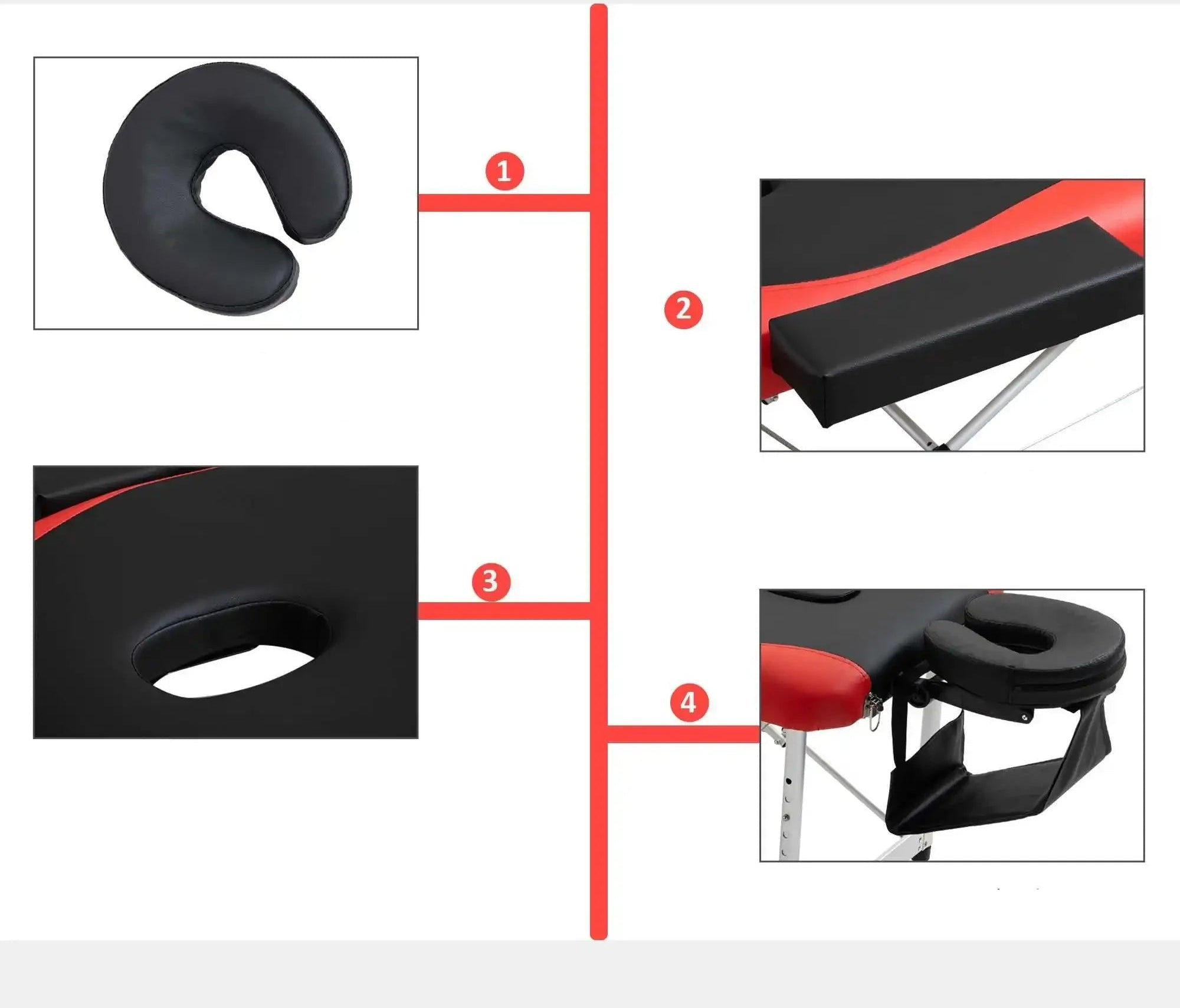 Table de Massage Pliante Aluminium 215x60x61-84 cm