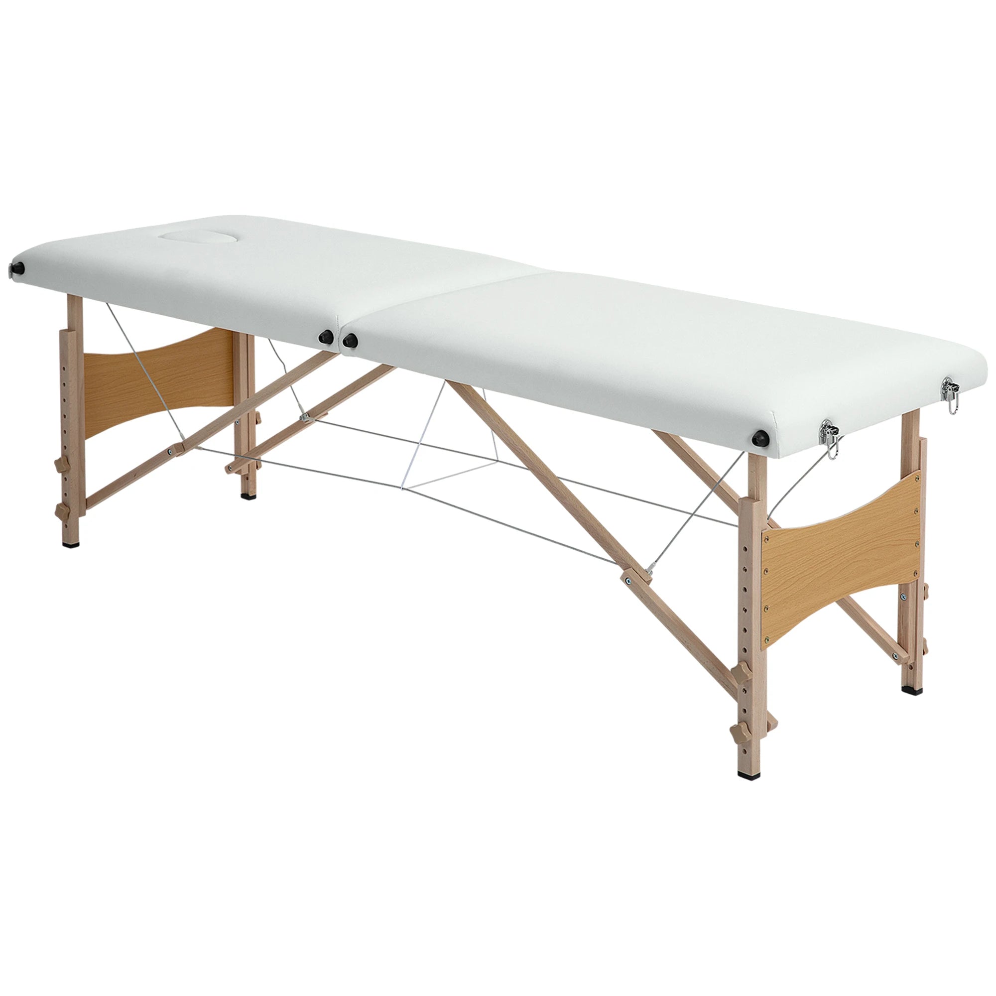 Table de Massage Pliante Légère Bois 186X60X58-81 cm