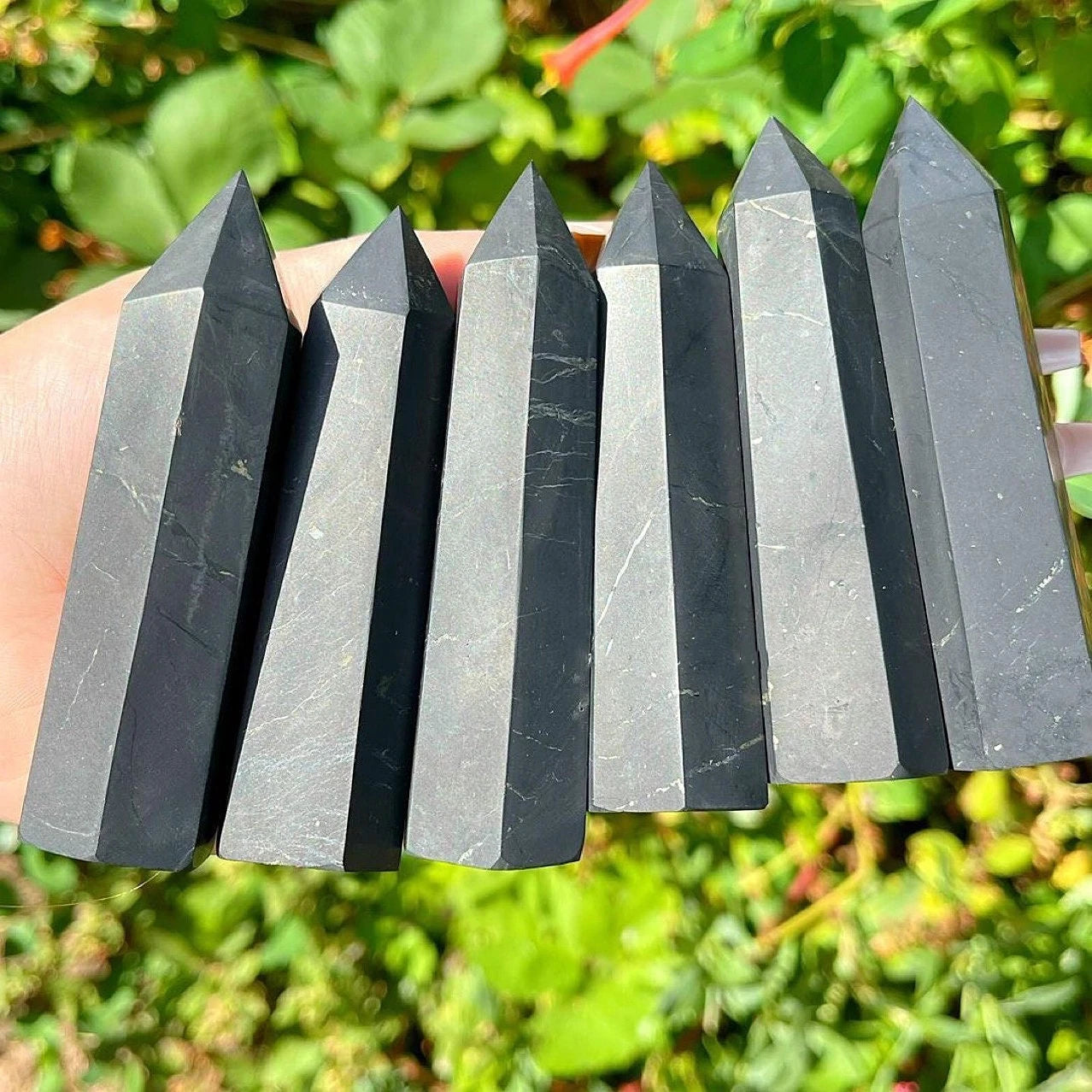 Pointe Hexagone Pierre Shungite