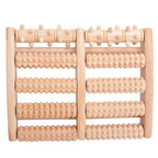 Ensemble Rouleaux Massage Pieds en Bois