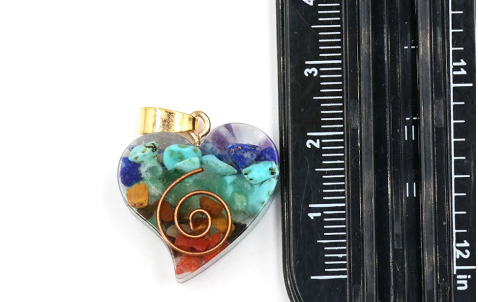 Pendentif Orgonite Coeur