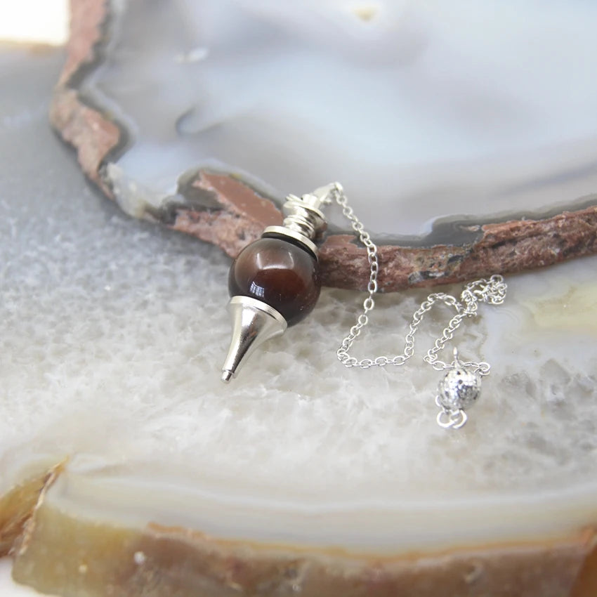 Pendule Divinatoire Radiesthésie Pierre Metal