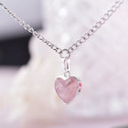 Collier Pendentif Quartz Rose