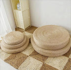 Zafu Coussin de Méditation Rond en Fibres Naturelles