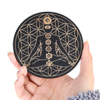 Planche Radiesthésie Chakras en Bois