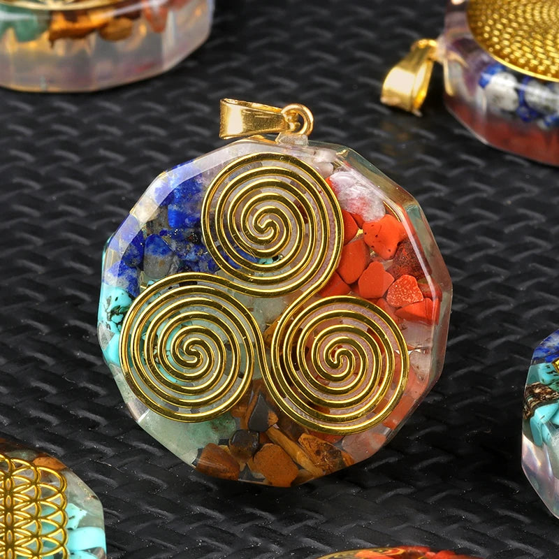 Pendentif Orgonite 7 Chakras