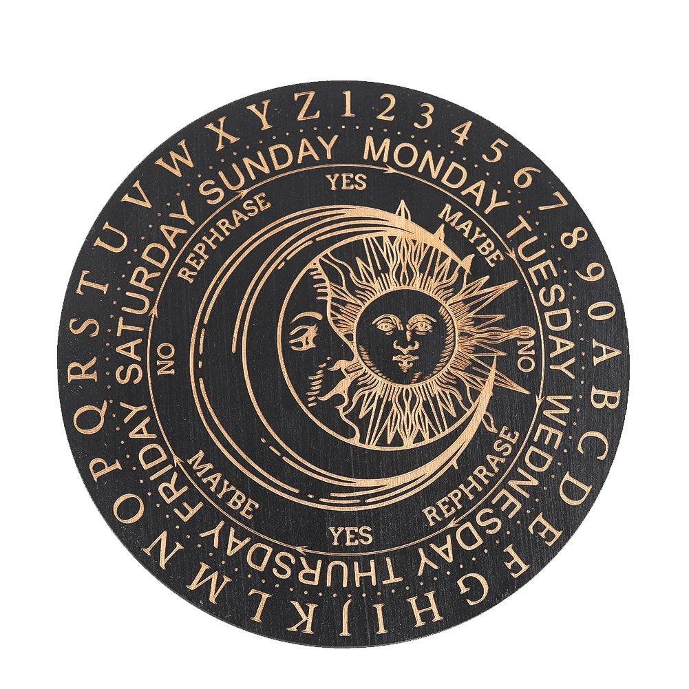 Planche Radiesthésie en Bois Motif Soleil