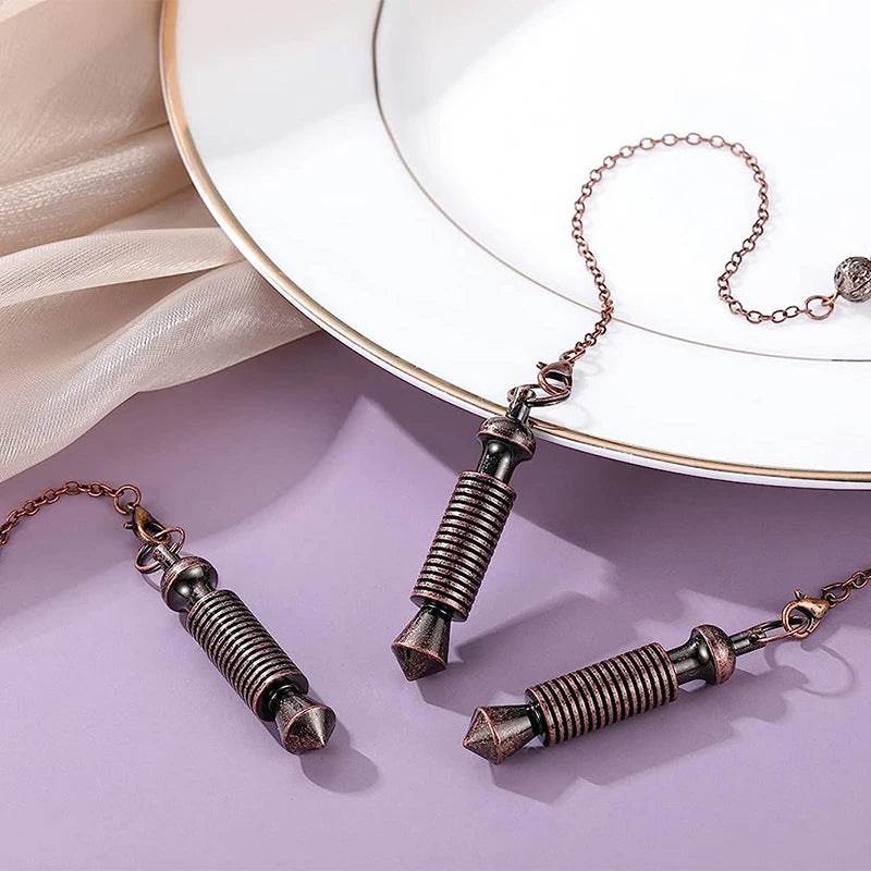 Pendule Divinatoire Radiesthésie Metal Spiral