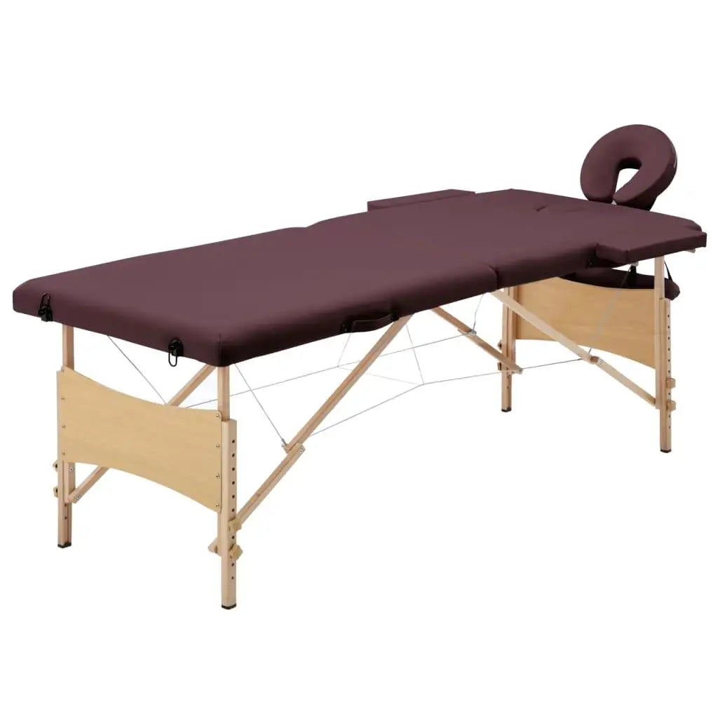 Table de Massage Pliante Bordeaux Bois