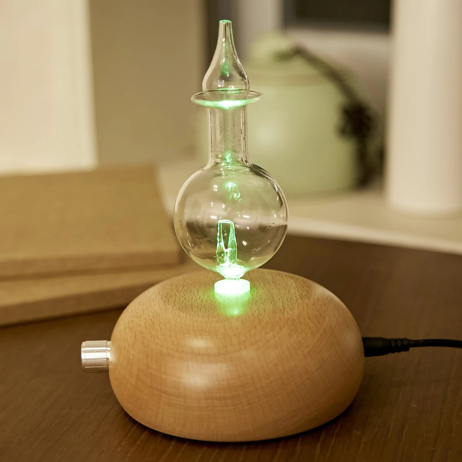 Diffuseur Huile Essentielle Bois et Verre Souflé