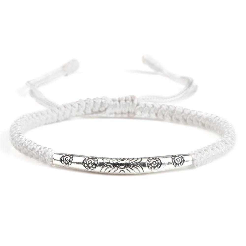 Bracelet Tibétain Cordon Tressé