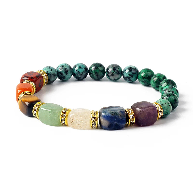 Bracelet 7 Chakras en Pierres Naturelles