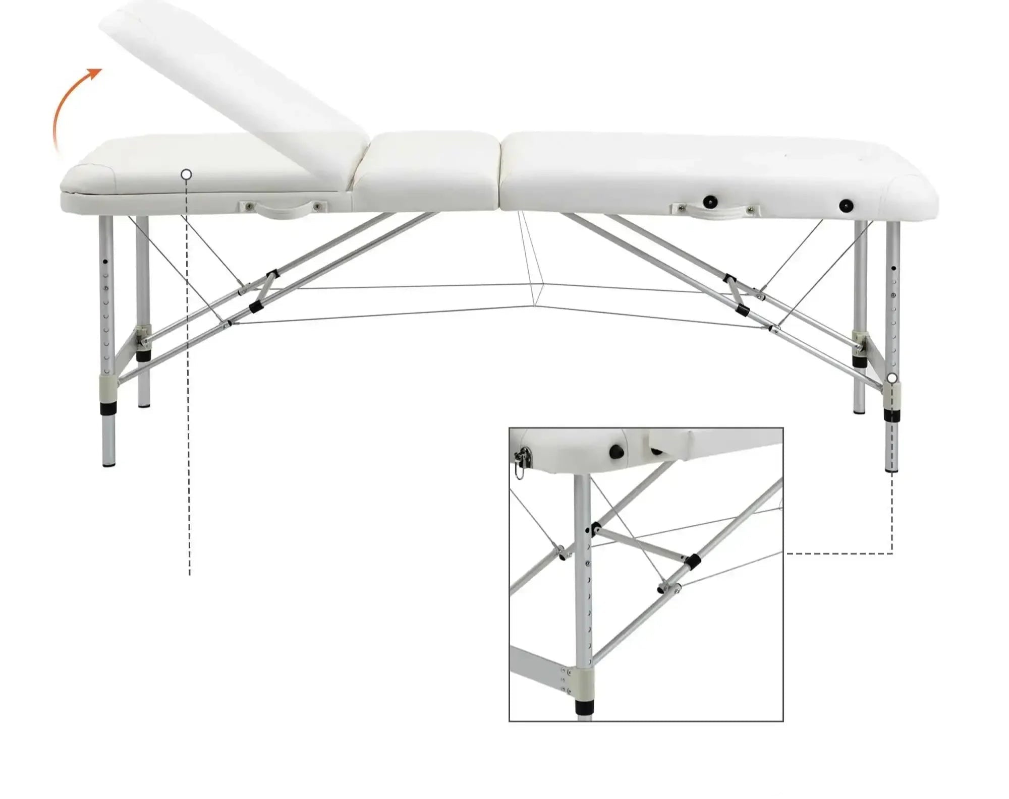 Table de Massage Pliante Blanche