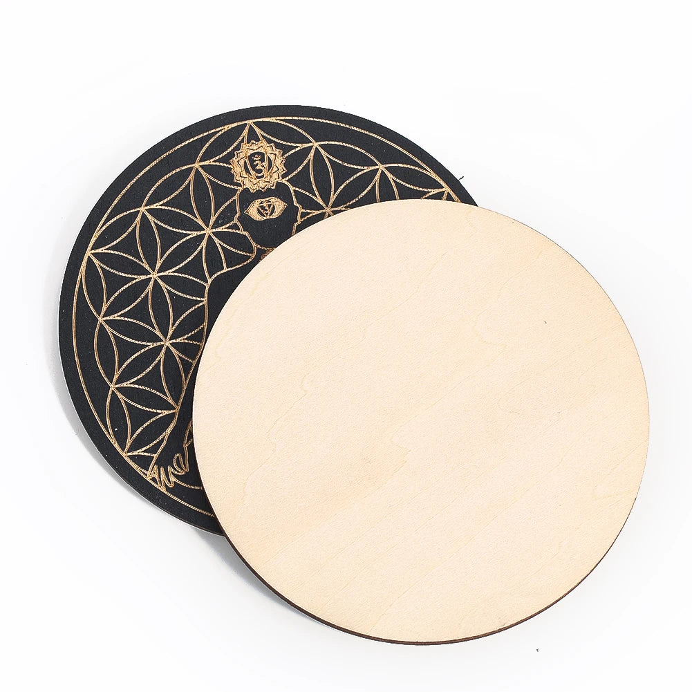 Planche Radiesthésie Chakras en Bois