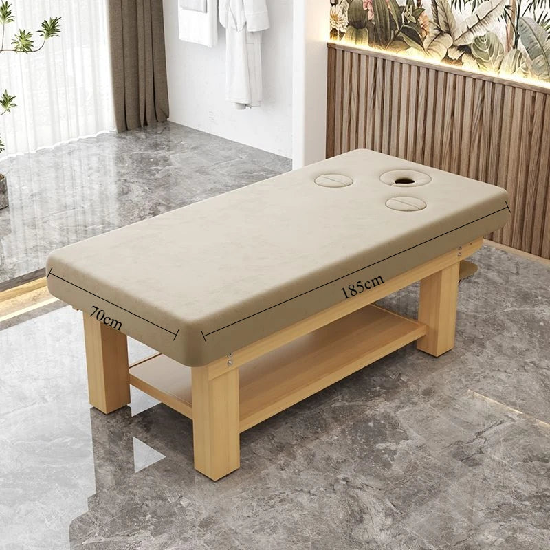 Table de Massage Fixe en Bois Massif