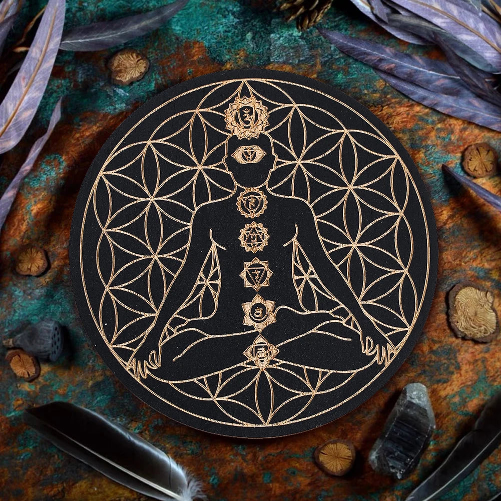 Planche Radiesthésie Chakras en Bois