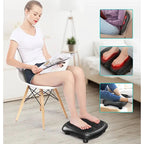 Femme qui utilise Repose Pied Chauffant Massant