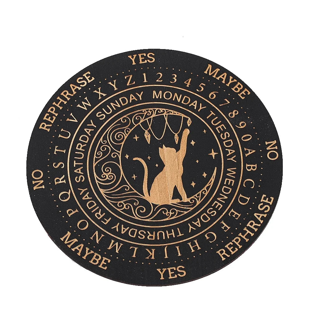 Planche Radiesthésie en Bois Motif Chat