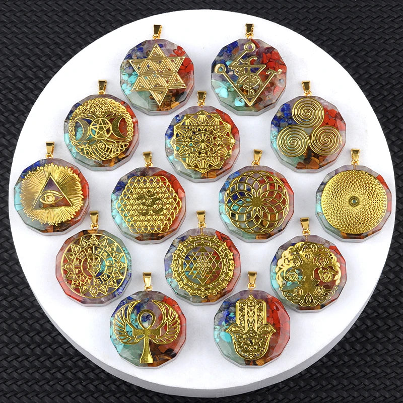 Pendentif Orgonite 7 Chakras