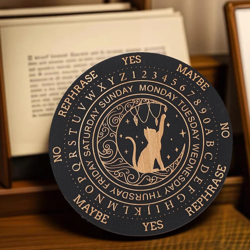 Planche Radiesthésie en Bois Motif Chat