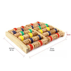 Ensemble Rouleaux Massage Pieds en Bois bois coloré